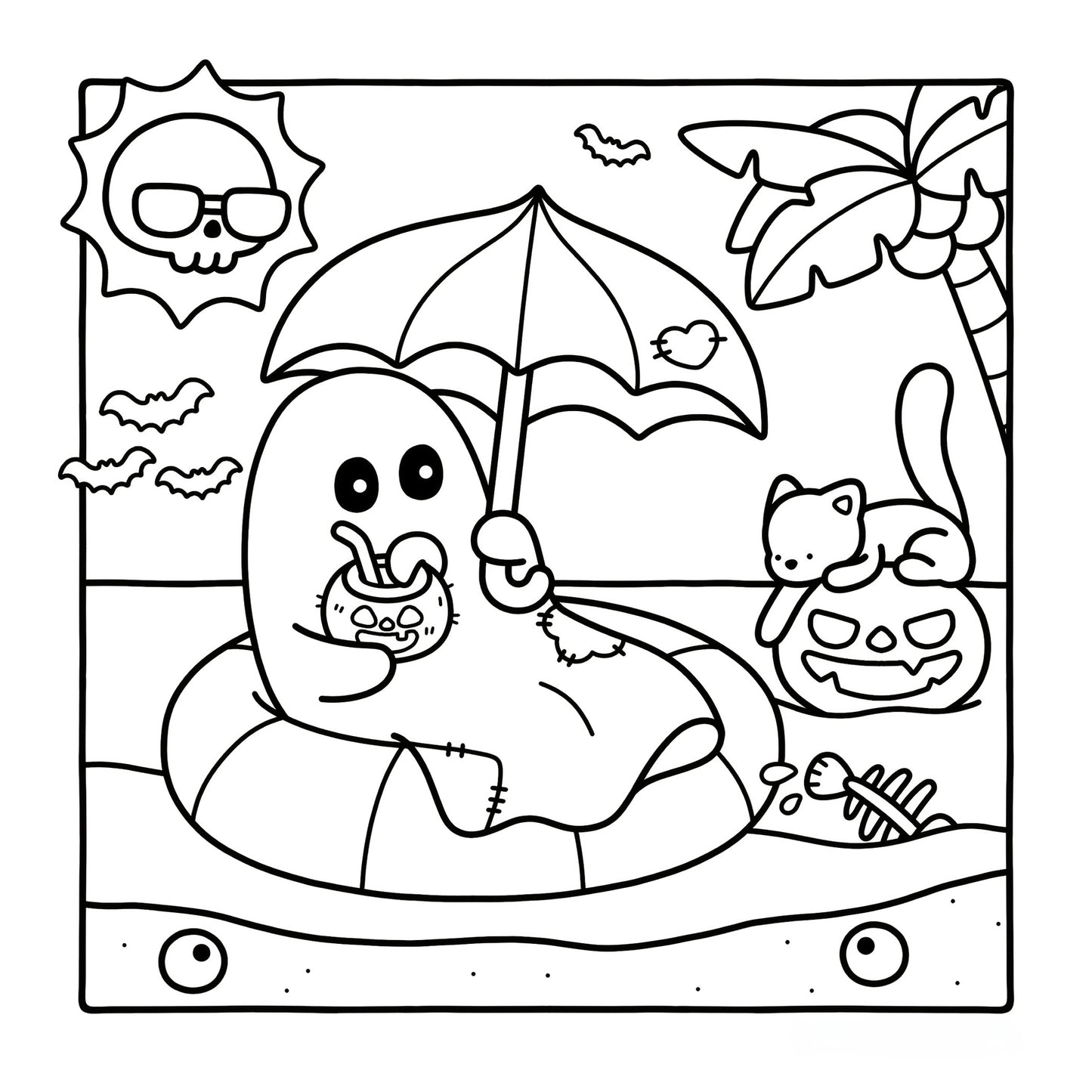 ✨ LIVRO PARA COLORIR – VERÃO ASSUSTADOR! ✨